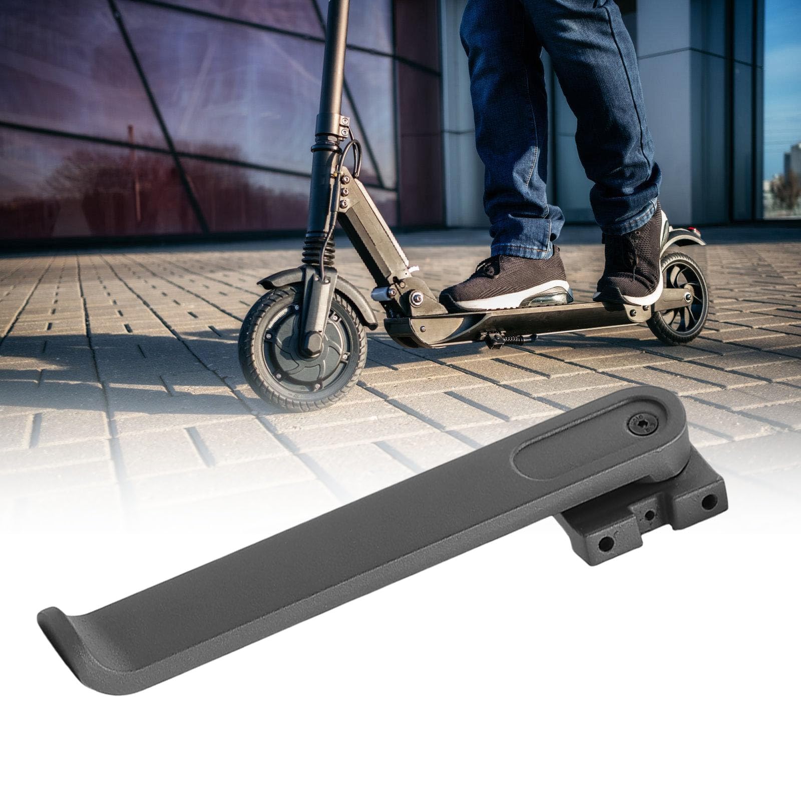 Béquille antidérapante pour trottinette - Facile à installer - Pour VTT et vélo de randonnée - Côté aluminium