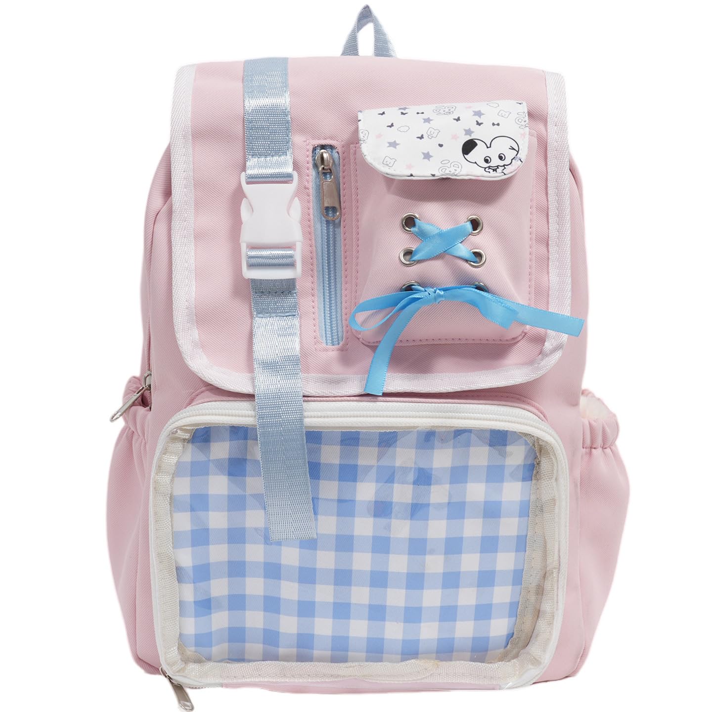 Kawaii School Backpack for Girls 6-8 Cute Ita Bag Backpack with Pin Display Insert for Kids Aesthetics Y2K