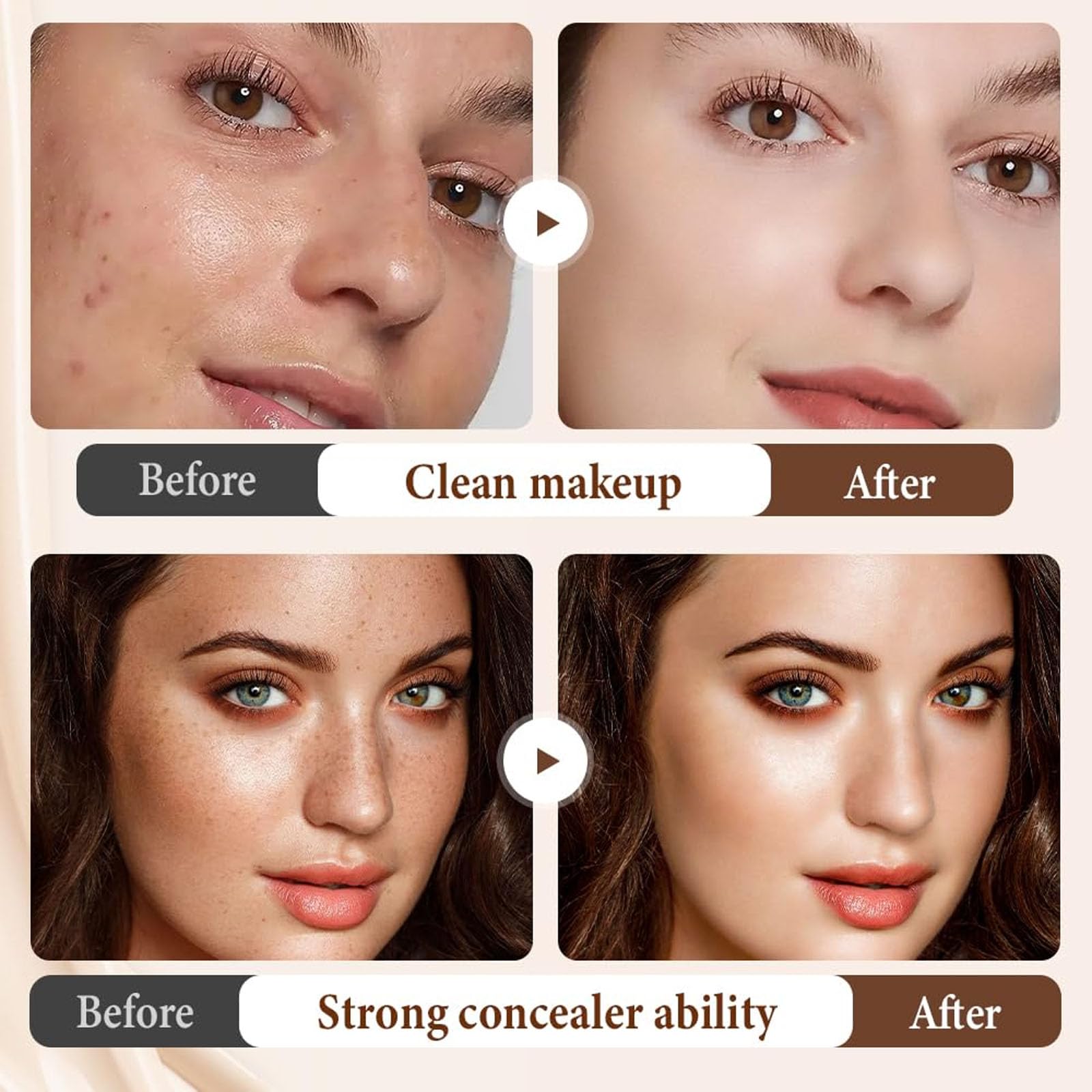 Melya Fond de Teint 50 Ans et Plus, Hydrating Foundation for Mature Skin, Liquid Foundation Lightweight Natural Finish Long-Lasting Coverage For Dry Skin, 30ml / 1 Fl Oz — view 4