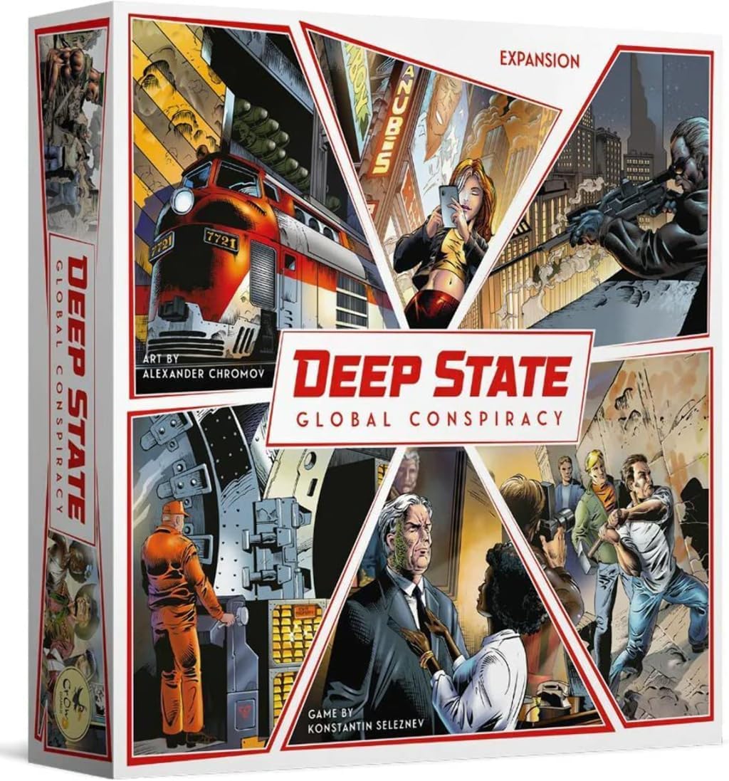 CrowD Games Deep State: Global Conspiracy | Board Game Expansion | Ages 14 and up | 1–5 Players | Average Playtime 40–75 Min | Made