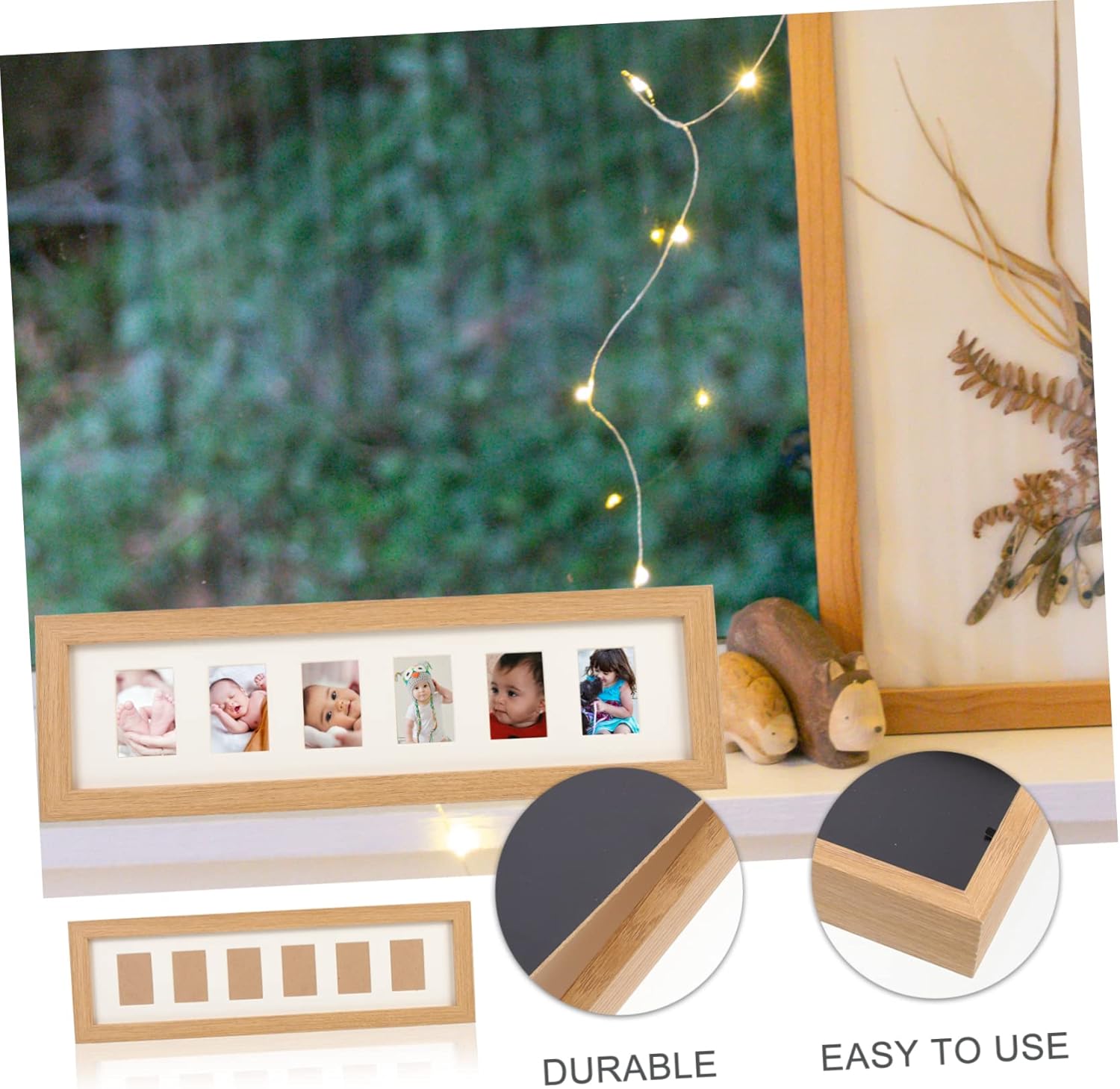 Toyvian 3pcs Wood Growth Photo Frame for First Year Memories Photo Holder for Newborn Nursery Decor for Boys and Girls