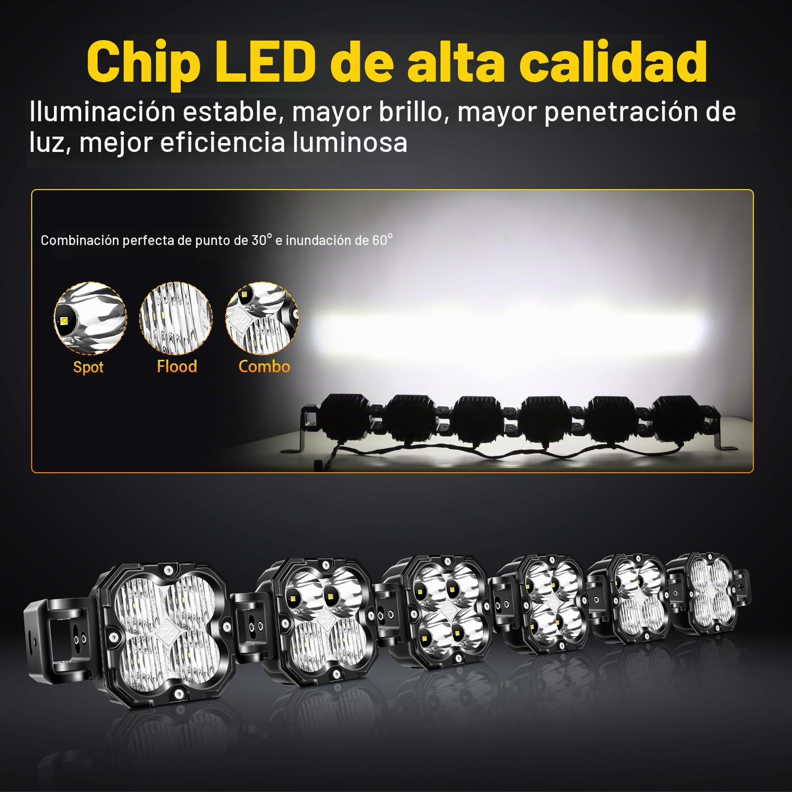 RIGIDON Barra luz led y 12V DT cableado Kit, 40 Pulgadas 102cm 180W 15000lm | 6000K blanco, barra luminosas led, largo alcance, faros antiniebla, para off road todoterreno camión coche ATV SUV UTE 4x4