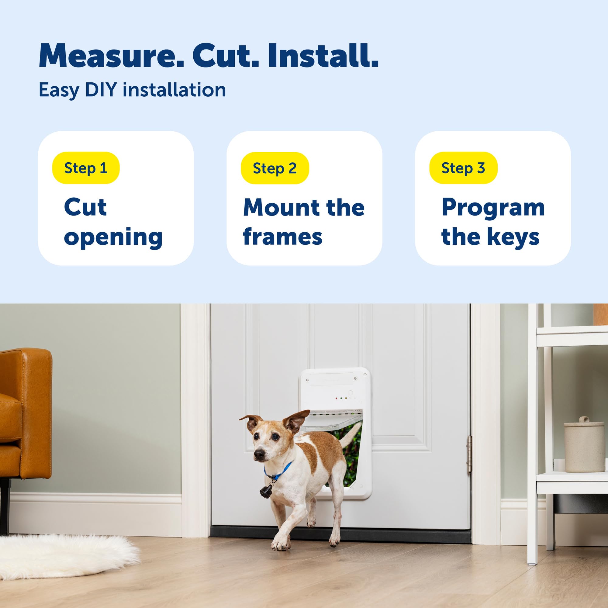 PetSafe electrónico smartdoor, automático Puerta de Perro y Gato, Collar Activado con smartkey, pequeño o Grande