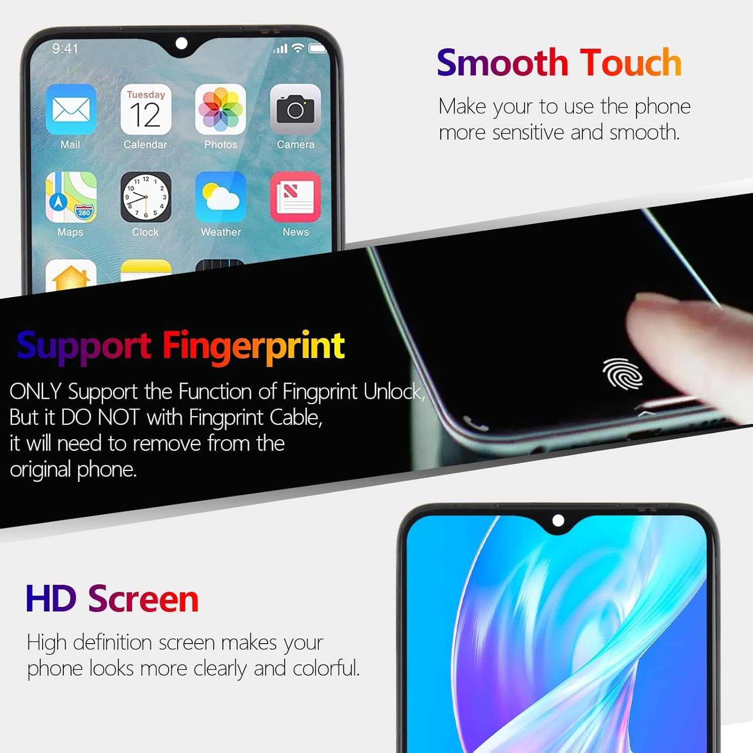 YWLRONG OLED for Google Pixel 7 Pro Screen Replacement LCD Touch Screen Digitizer Assembly for Pixel 7 Pro GP4BC GE2AE Display with Tools(Support Fingerprint)