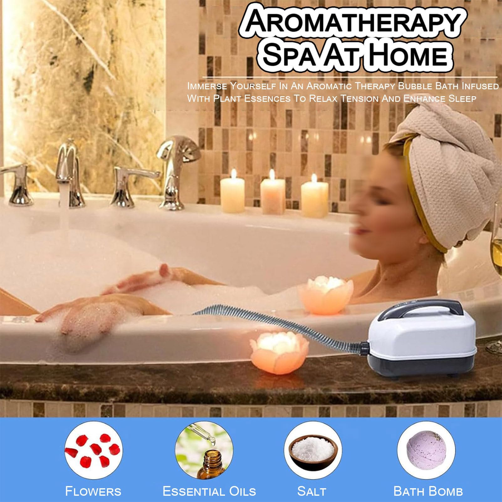 Materassino gonfiabile per massaggi con telecomando, 6 velocità, pompa ad aria, per rilassare la casa e migliorare il sonno