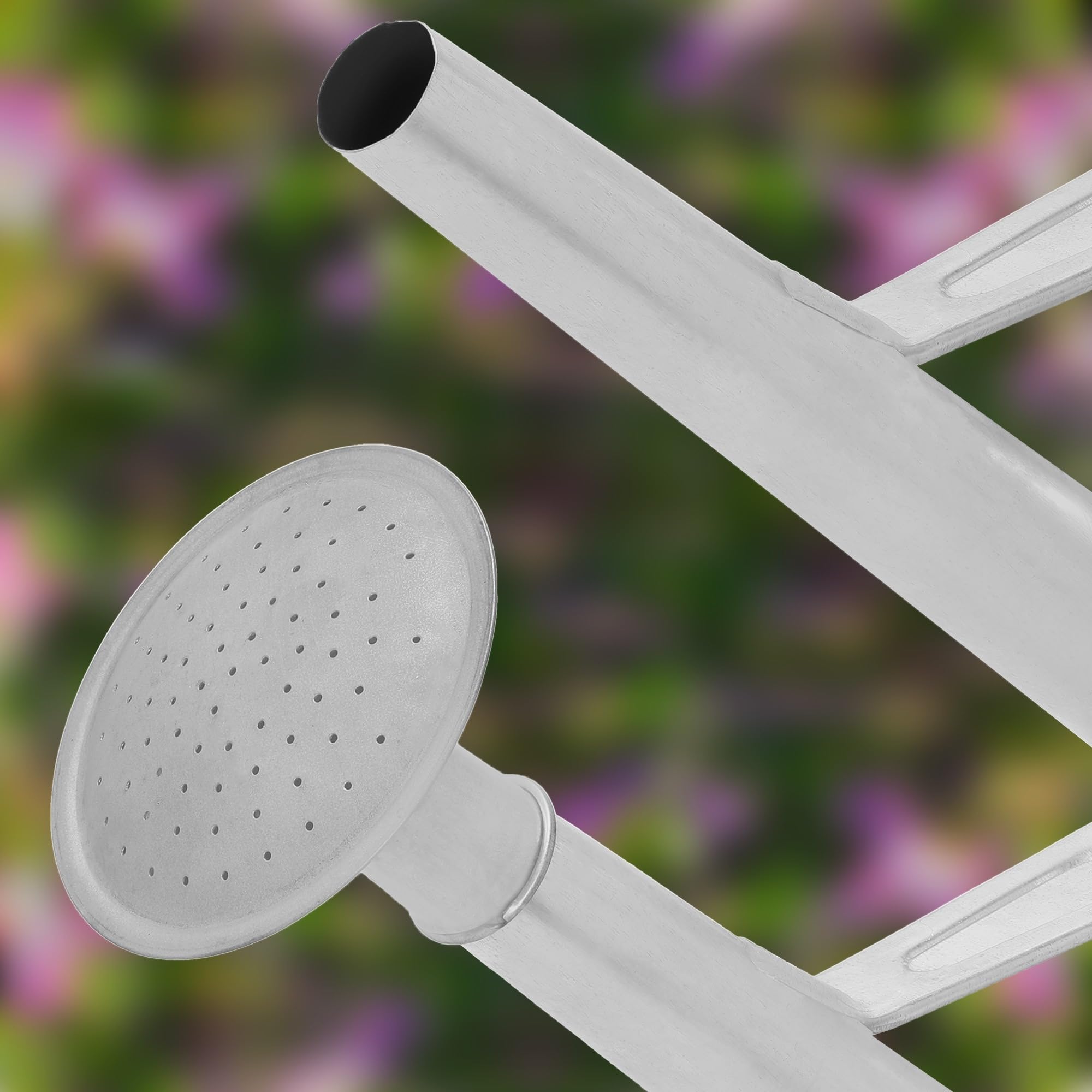 KOTARBAU® Annaffiatoio - Acciaio Zincato - 8 L - Innaffiatoio - Argento - Annaffiatoio Giardino - Con Doccia Rimovibile - per Esterno e Interno - Resistente alla Corrosione