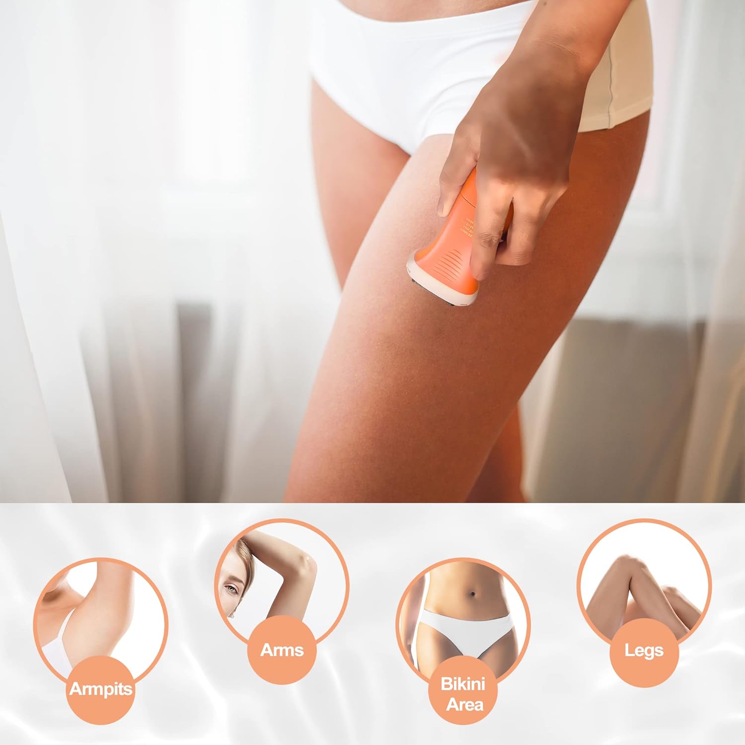 Women's Electric Shaver & Trimmer,Wet Dry Painless Razor for Legs,Bikini, Underarms, Hypoallergenic Foil Shaver with Bikini Trimmer,Cordless Waterproof for Shower Travel Gift,coral/bg7y - Image 2