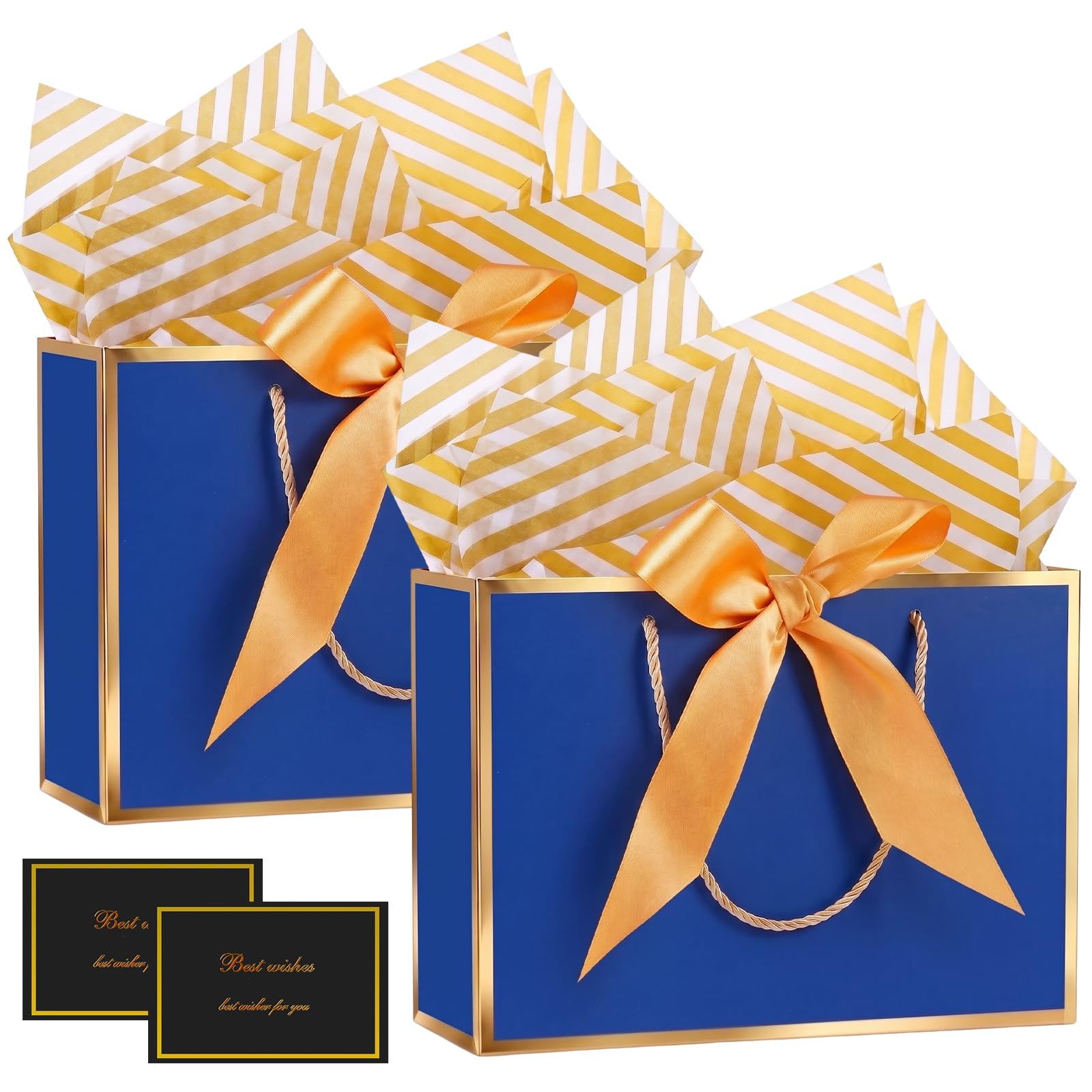 Mifferer Geschenktüten, 2 Stück Papier Geschenktüten mit Tas