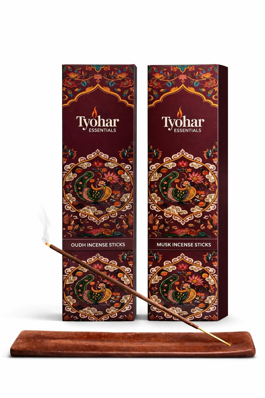 Tyohar Essential Oudh & Musk Incense Sticks | Premium Long-Lasting Agarbatti | Rich Woody & Musky Aroma | Ideal for Puja, Meditation & Home Fragrance-image-34