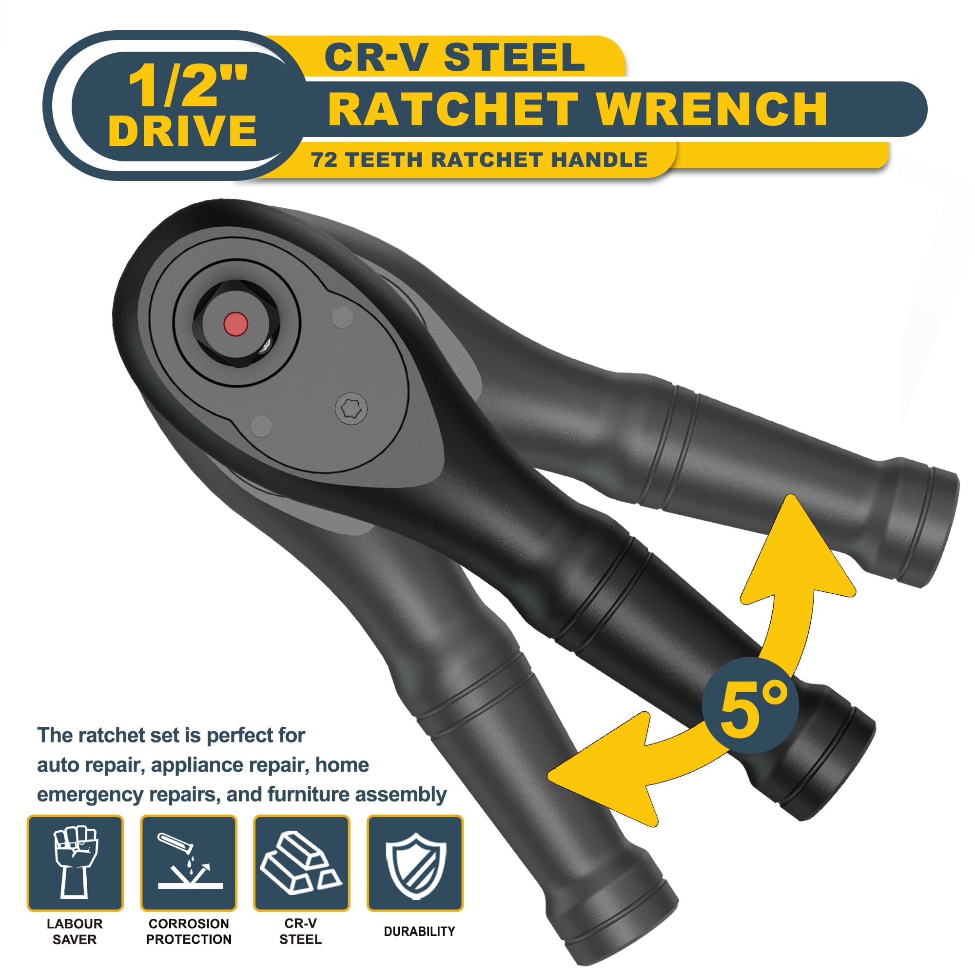 Grzechotka 1/2" 135mm Mini
