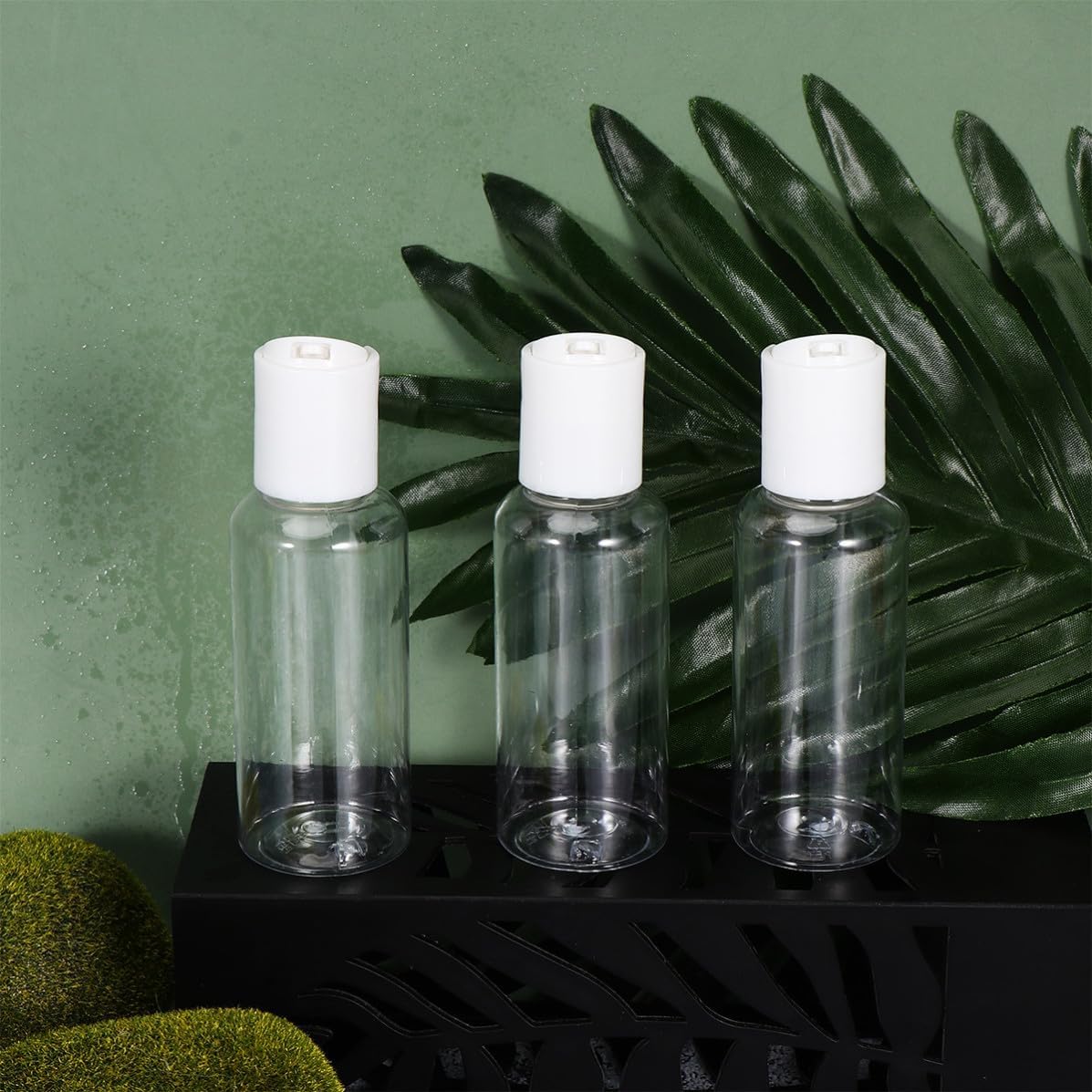 10pcs 50ml Refillable Pet Travel Bottles for Shampoo and Lotion, Lightweight Squeeze Bottles for Face Wash and Facial Toner, for Sports and Outdoor Activities Random Color