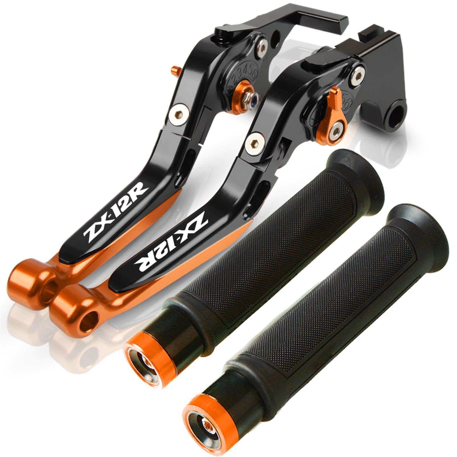 Per Kawasaki ZX12R 2000 2001 2002 2003 2004 2005 Accessori Moto Maniglia Freno Manubrio Leva Frizione Freno Regolabile CNC Leva Della Frizione Del Freno (Colore : A)