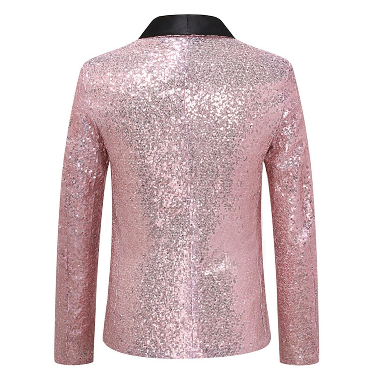 Minetom Blazer À Paillettes pour Homme Brillant Coupe Ajustée Un Bouton Veste De Costume pour Les Fête Mariage Affaires Disco Party Club