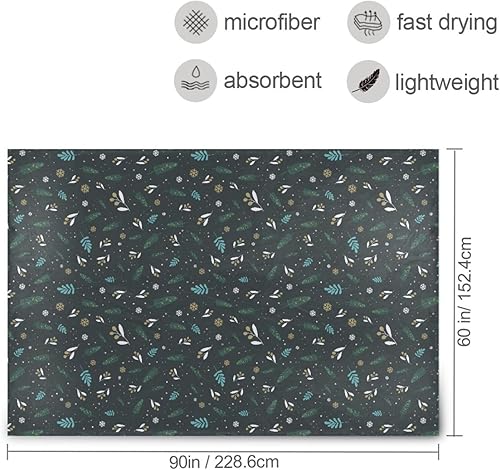 Miniatura 3 de KLL Christmas Fir Branches Plush Travel Blankets Warm Flannel Holiday Bed Blanket 60x90 Inches for Car Sofa