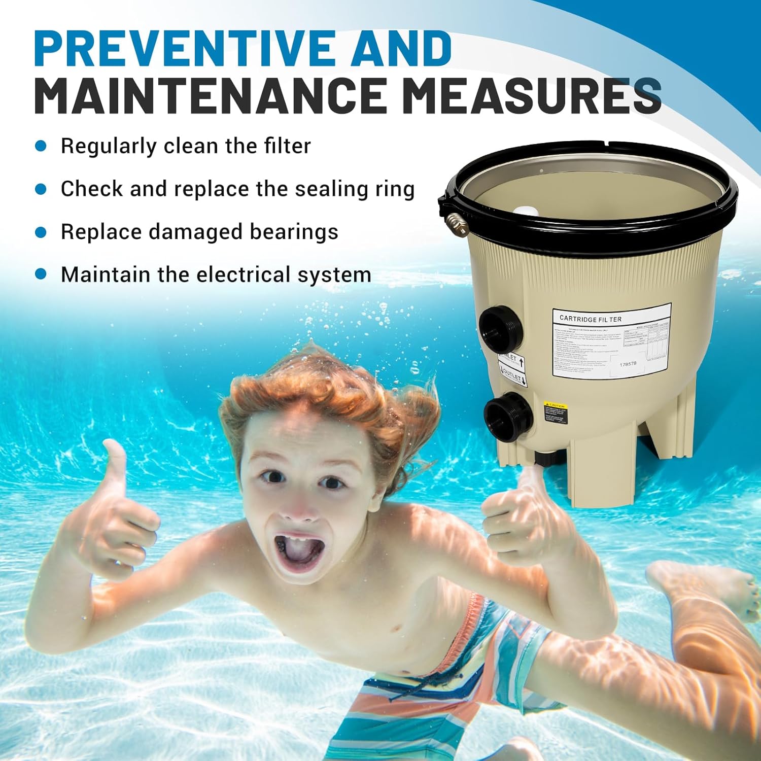 178578 Filter Tank Bottom Assembly Replacement for Pentair Swimming Pool Clean and Clear Plus and Quad DE CCP240 CCP320 CCP420 CCP520 Pool Filter - Image 5