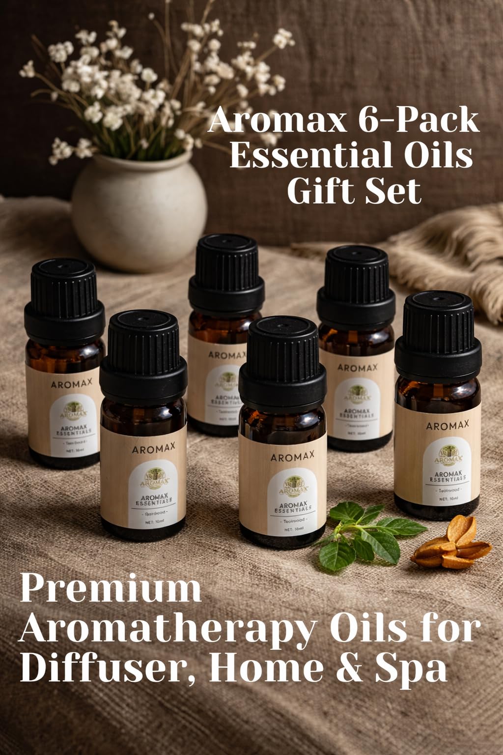 Amazon.com: Aromax 6 Pack Essential Oils Gift Set Lavender, Mint