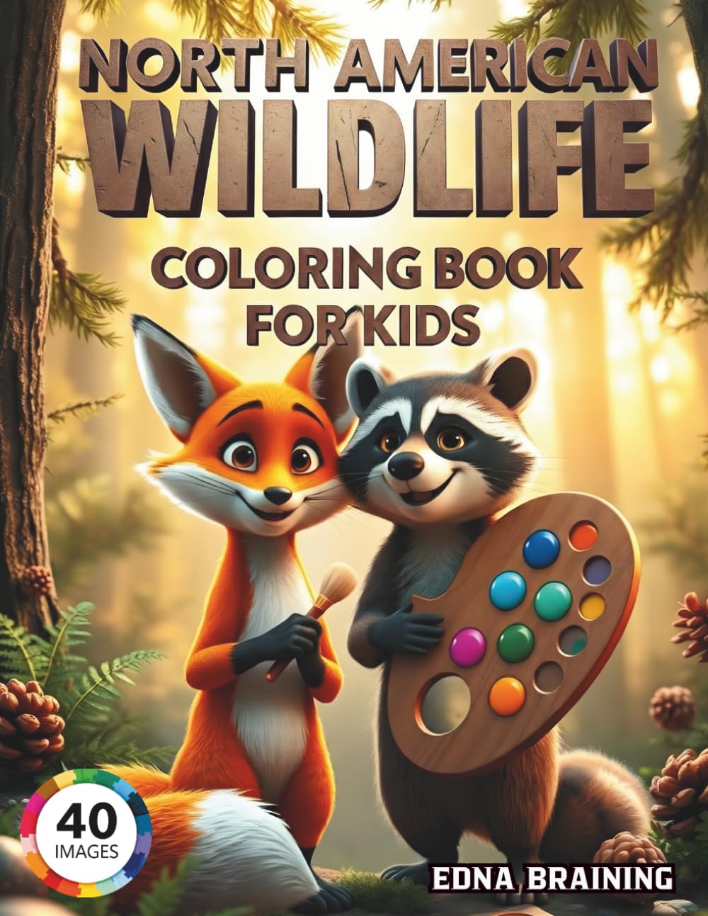 North American Wildlife Coloring Book for Kids: A Junior Ranger Adventure with Fun Facts: Coloring Pages of Bears, Wolves, Moose, and Eagles for Boys and Girls Ages 4-8 (Wild World Explorers)