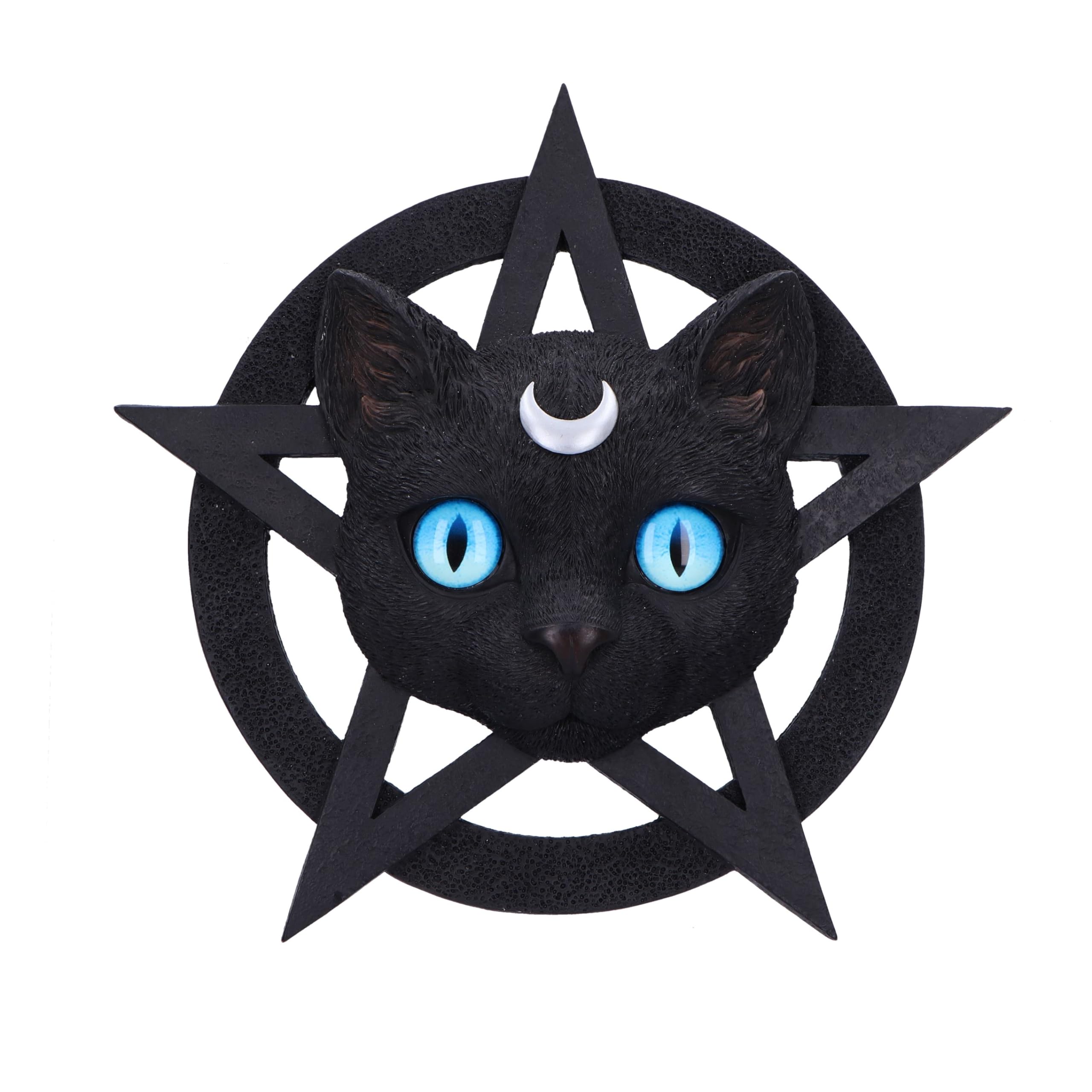 Nemesis Now Feline Worship Wall Plaque 25.5cm, Resin, Black, Cat Pentagram Hanging Wall Art