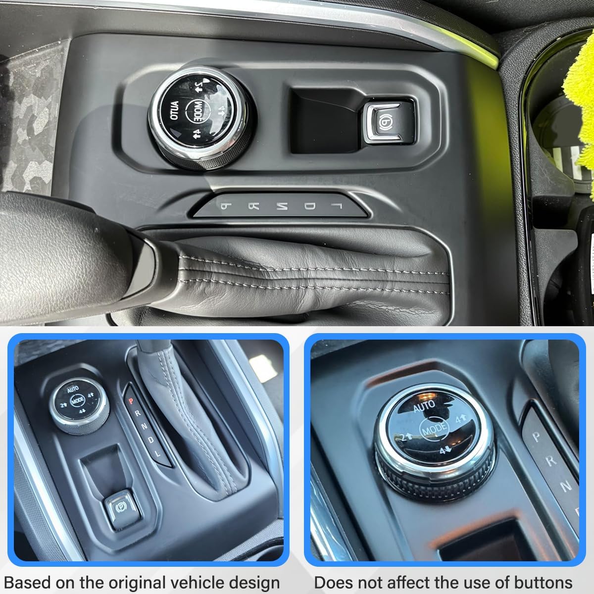 Center Console Gear Shift Panel Cover Trim Compatible with Chevy Colorado/GMC Canyon 2023-2025 Accessories, Not for 2WD - Matte Black