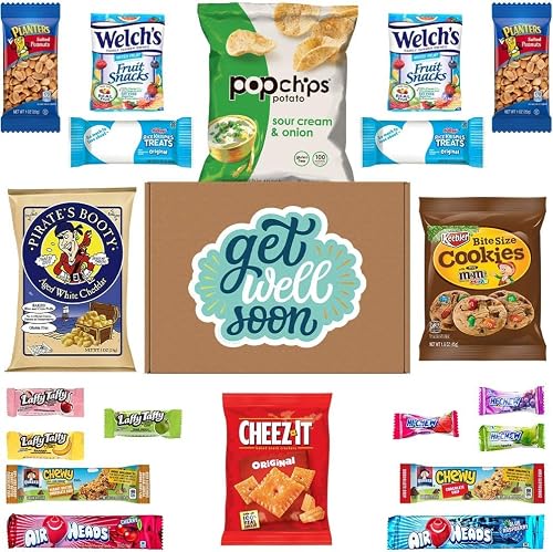 Hangry Kits Get Well Soon Gifts For Men And Women - Send A Get Well Soon Gift Basket, Get Well Soon Care Package To An Unwell Friend Or Loved One In Hospital, After Surgery & Recovery. #TOP1