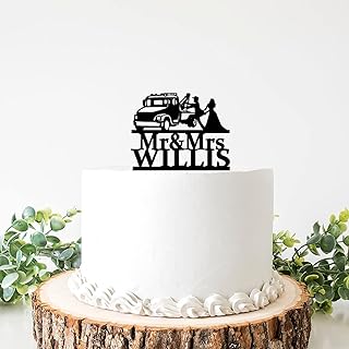 Tow Topper Cake Topper Trucker Decoration Pick Up Cake Bride and