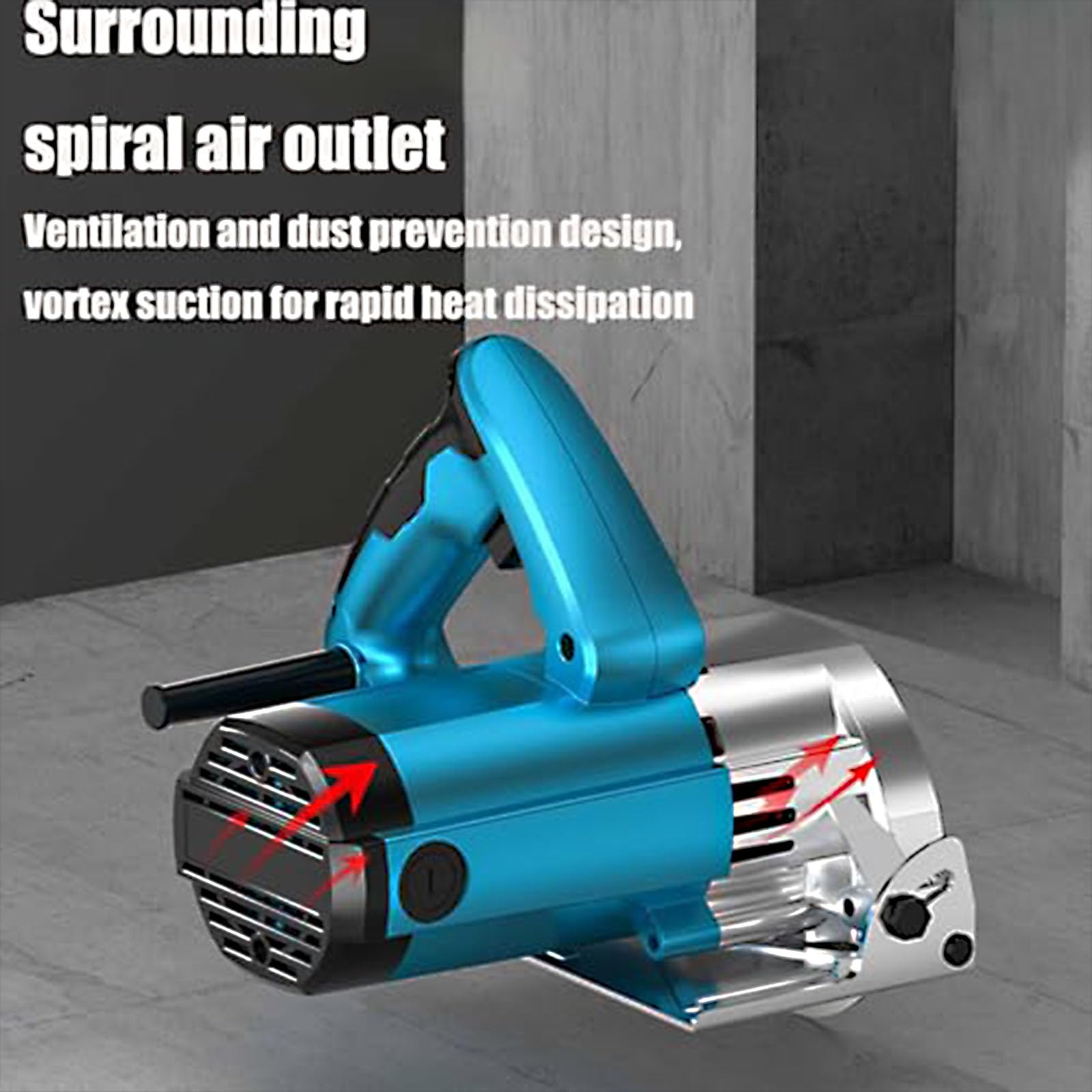 Máquina de Corte de Hormigón Eléctrica de 4480W Portátil Multiusos Para Ranurar Paredes Profundidad Ajustable 0-30Mm, Herramienta de Cincelado de Pared Para Piedra, Ladrillo, Carpintería, Sierra de