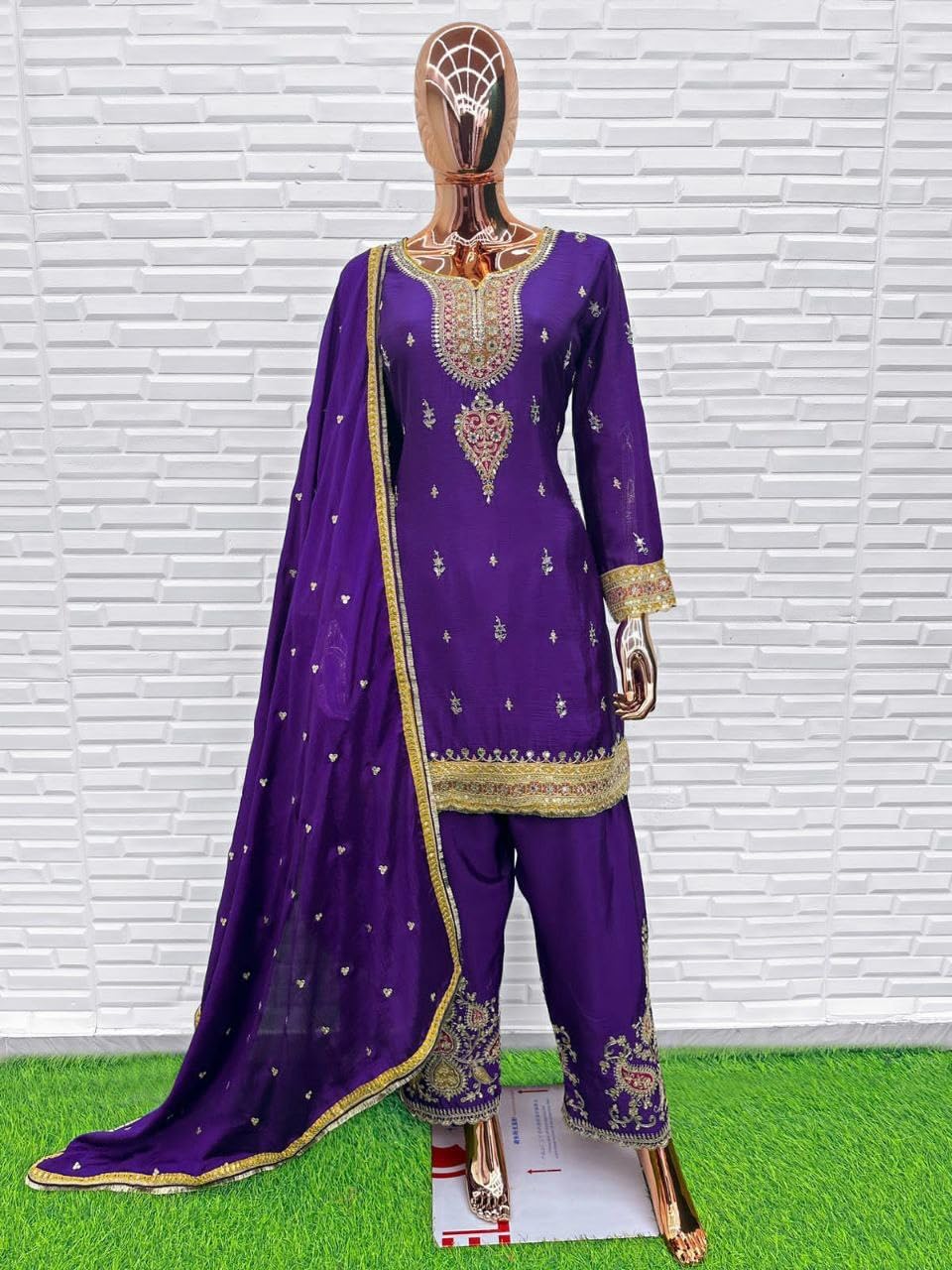 STELLACOUTURE Ready to wear salwar kameez for women, Indian Pakistani traditional ethnic suit, Eid, Wedding, Party 3001-O