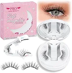 Cílios magnéticos macios cílios magnéticos com aplicador, aplicação 3s 1s remoção sem necessidade de cola, longa duração e reutilizáveis, cílios magnéticos macios, à prova d'água, crueldade, fácil de