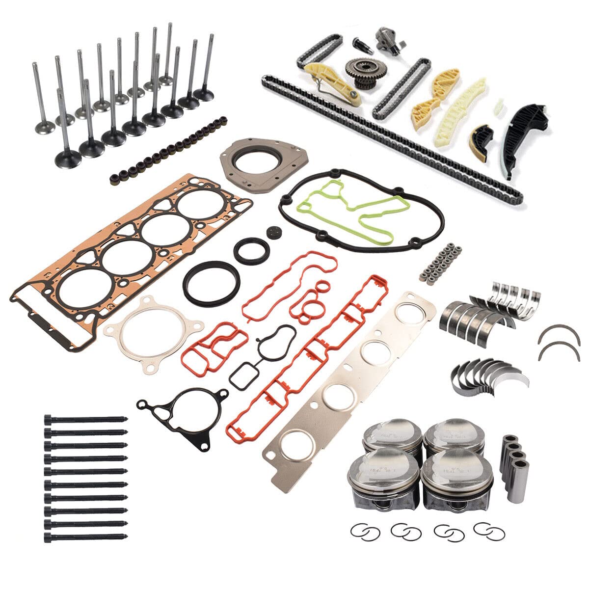 Kit de reparación de válvulas de pistón (21mm) Compatible con 1.8 TFSI TSI CDAA CDAB CDH CDHA CDHB 06F253039F 06H109158H 06J198151B
