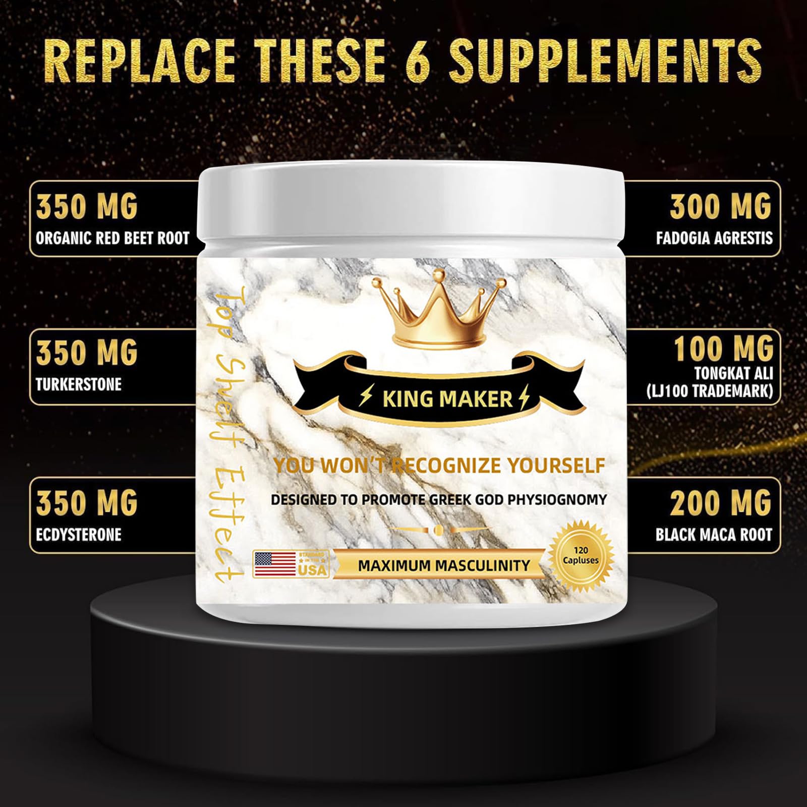 King Maker Supplement for Men- Comprehensive Formula Designed specifically for Men, unlocks Your True Potential so You can Conquer Every Challenge with Confidence