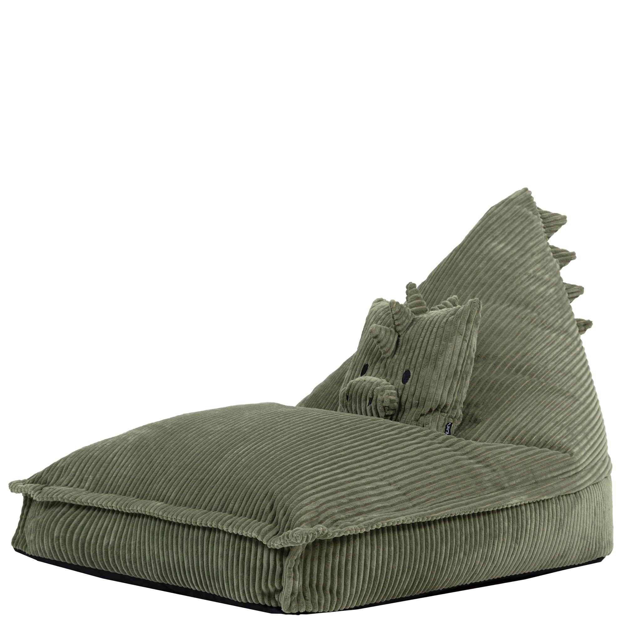 icon Dexter Dinosaur Kids Cord Bean Bag Chair with Filling Included, Green