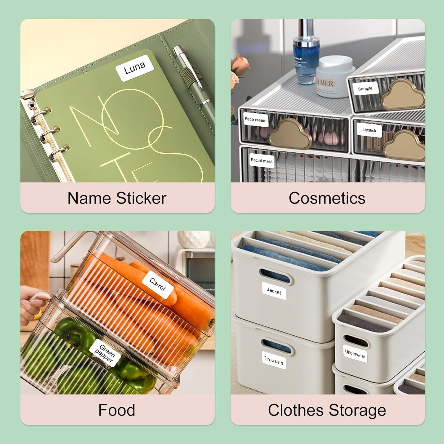 L1 Label Maker Tape Compatible with MakeID Label Makers Standard Laminated Office Labeling Tape Replacement for Model M1 L1 Q1 (3 Rolls, 16mm x 4m) - Image 3