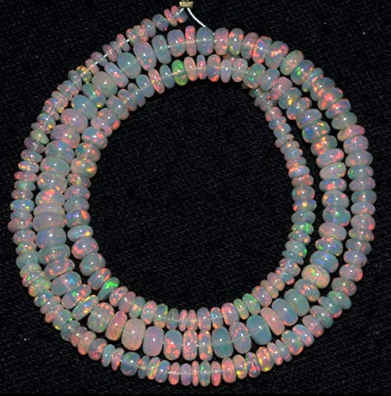 Opal Ethopian perles pour création bijoux en pierre rondelette naturelle 3-5mm