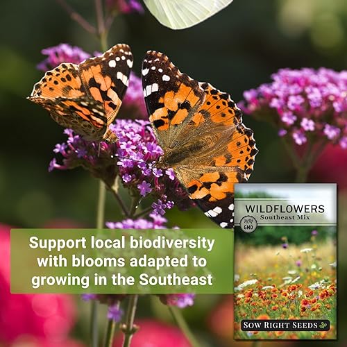 Miniatura 3 de Sow Right Seeds - Mezcla de semillas de flores silvestres para plantar en el sureste - Paquete de reliquia sin OMG con instrucciones para cultivar
