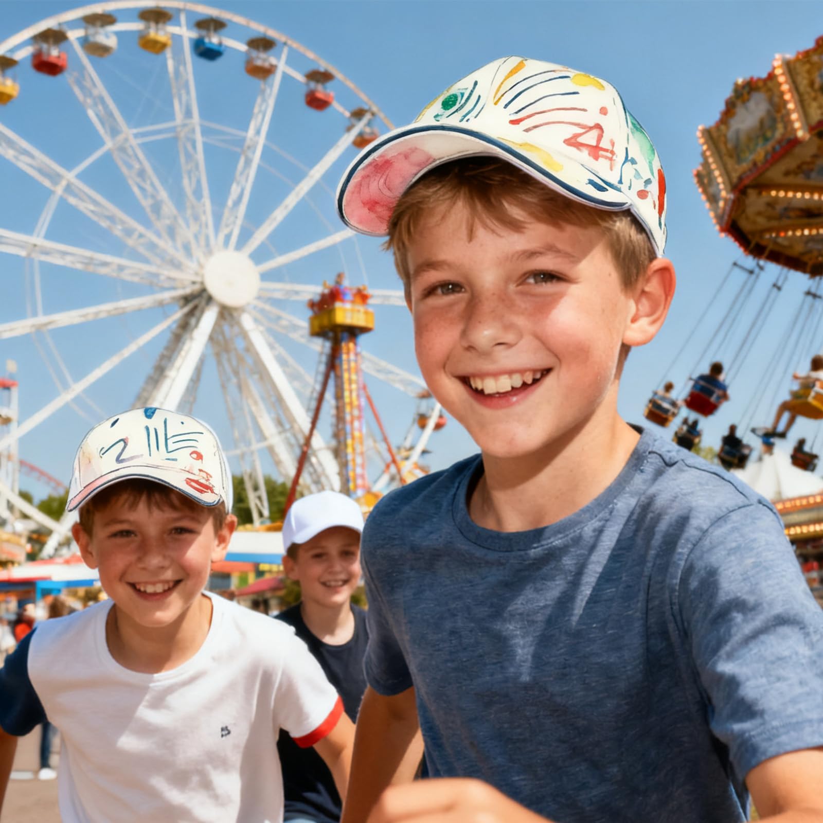 10 gorras de graffiti, gorras de béisbol, juego de manualidades para niños, gorras para pintar, gorras de béisbol, juego de bricolaje, gorra de béisbol blanca para niños