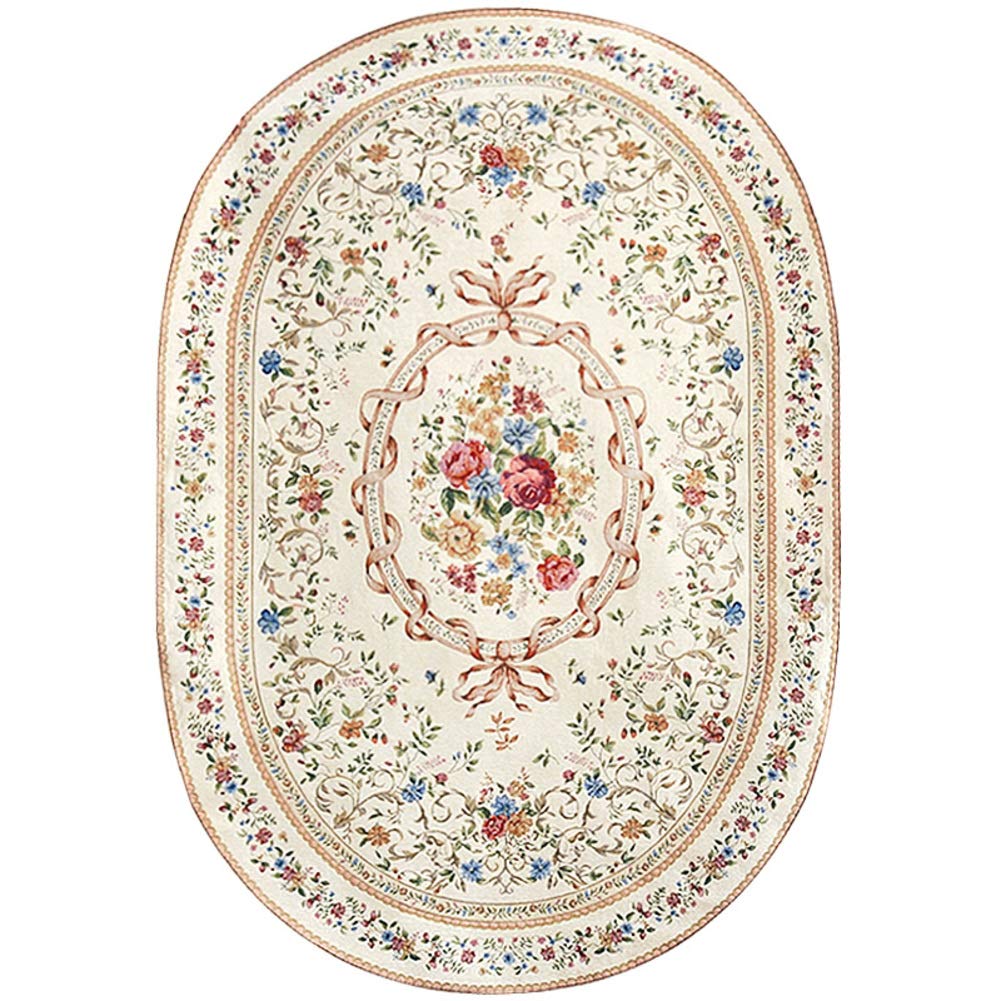 Tapis de salle de séjour floral oriental traditionnel vintage ovale 200x250