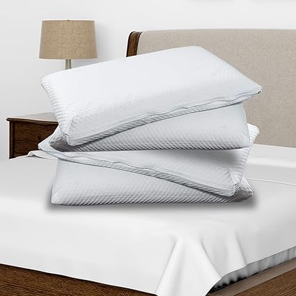 Cozymate Gel Memory Foam Pillow for Cervical, Shoulder, Back and Neck Pain Relief, Auto Adjustable Support for Comfortable Sleeping(4 Pieces, White)