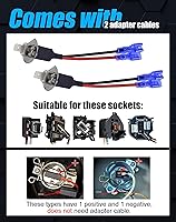 Vista 4 de Bombillas LED H1LL H1LL Super Bright 110W 6500K Blanco frío ventilador integrado y 2 tubos de cobre térmicamente conductores para vehículos UTV