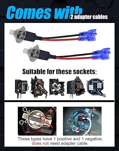 Miniatura 4 de Bombillas LED H1LL H1LL Super Bright 110W 6500K Blanco frío ventilador integrado y 2 tubos de cobre térmicamente conductores para vehículos UTV,