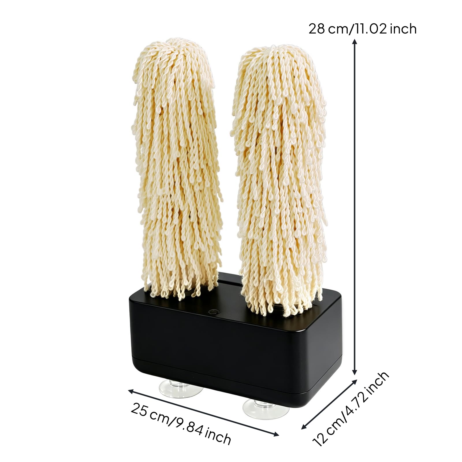 Abrillantador Copas Eléctrico sin Pelusas Pulidora Copas Vino Secado Rápido Máquina Pulidora Vasos para Invitados, Bar Doméstico, Cocina , Negro , Estándar