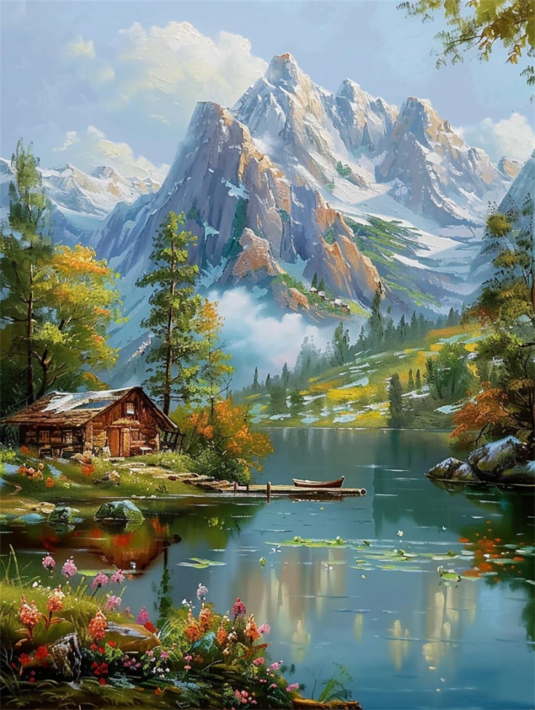 油彩画 風景画 絵画 木版画 風景画 絵画 刺繍 油彩画 風景画 絵画 木版画 風景画 絵画 刺繍 刺繍絵画「水辺の