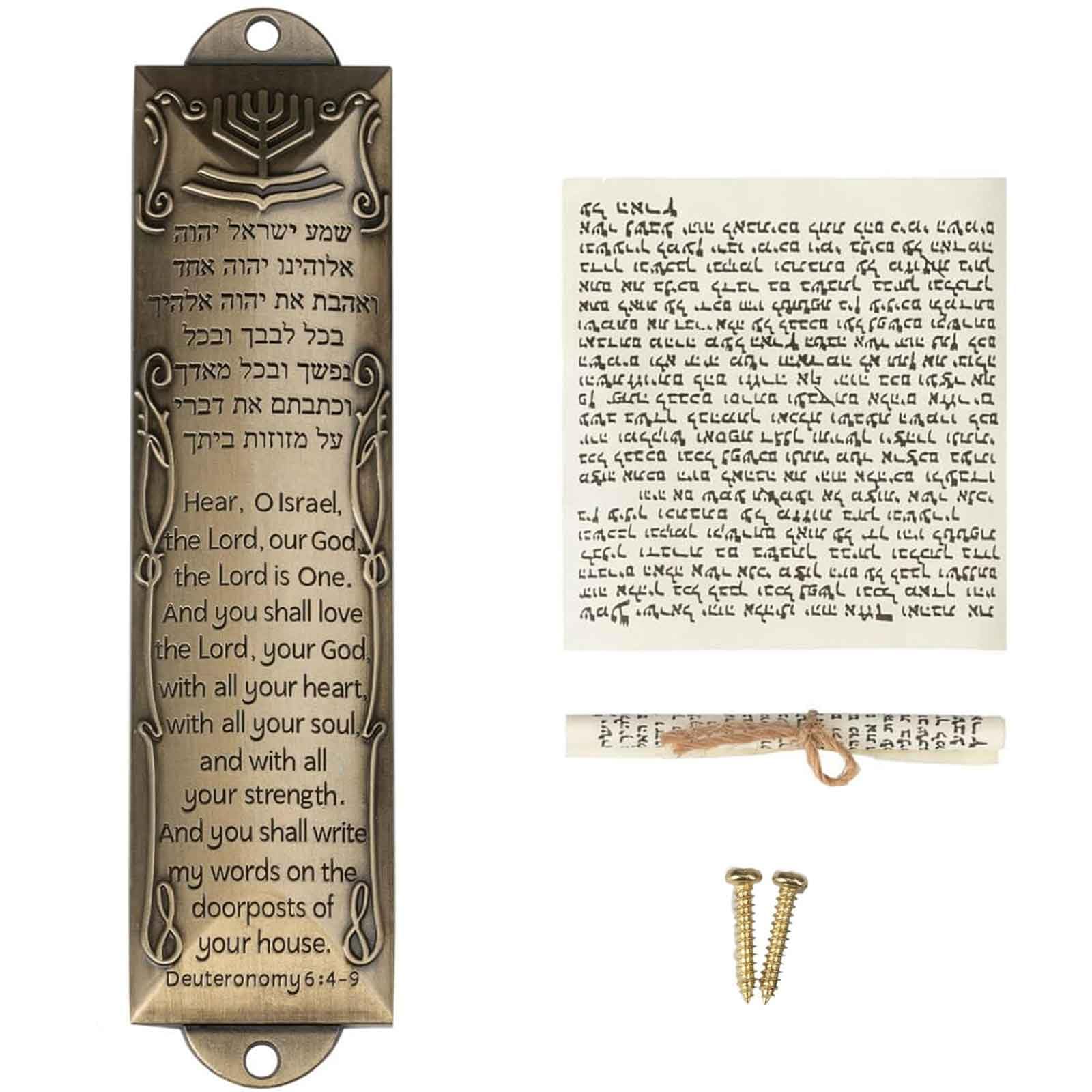 We Moment Mezuzah with Scroll for Door?Mezuzah with Scrolls?English and Hebrew Blessing?for Jewish House Gifts?Set of 1