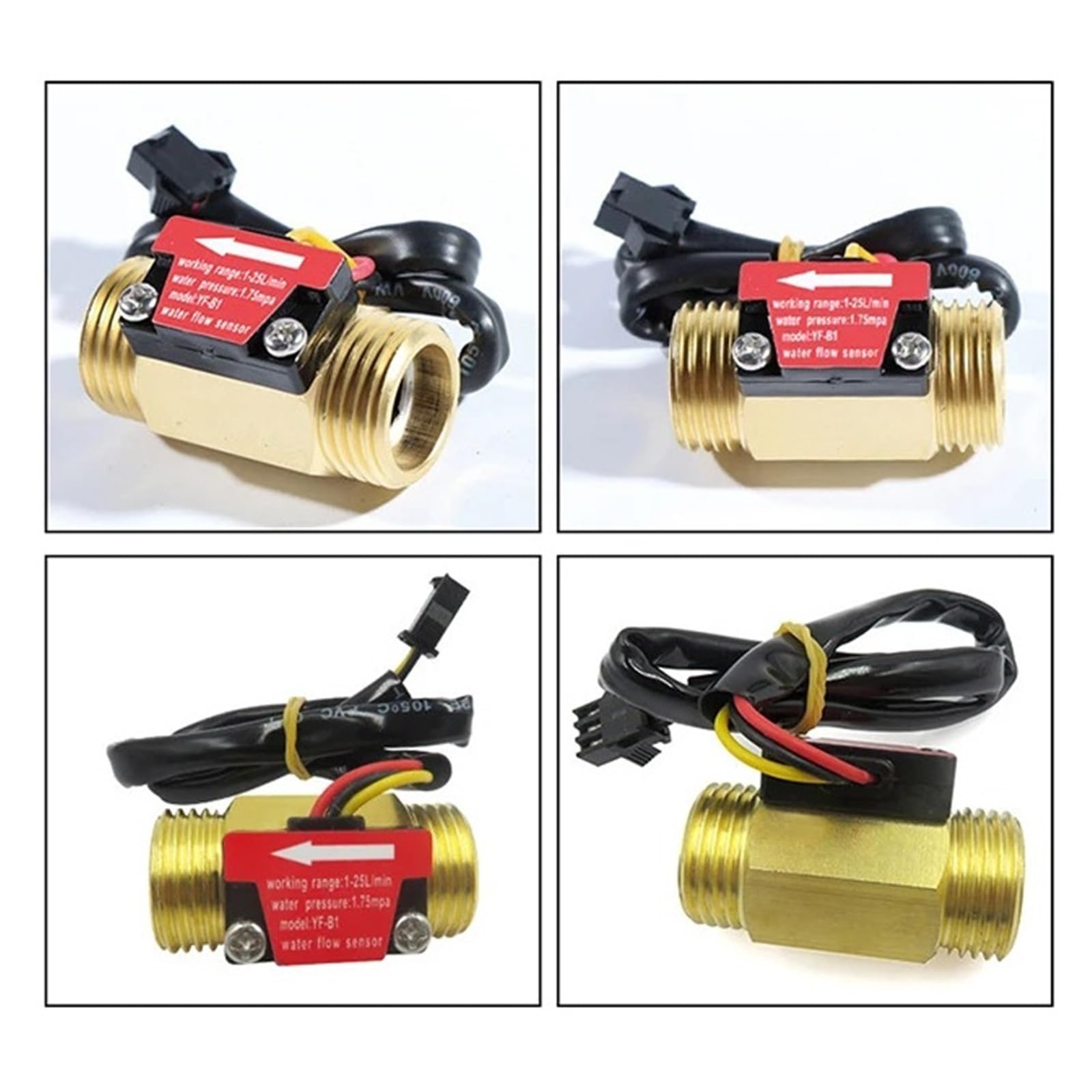Medidor de caudal de agua, YF-B1 G1/2 Interruptor De Sensor Flujo Agua Medidor Industrial