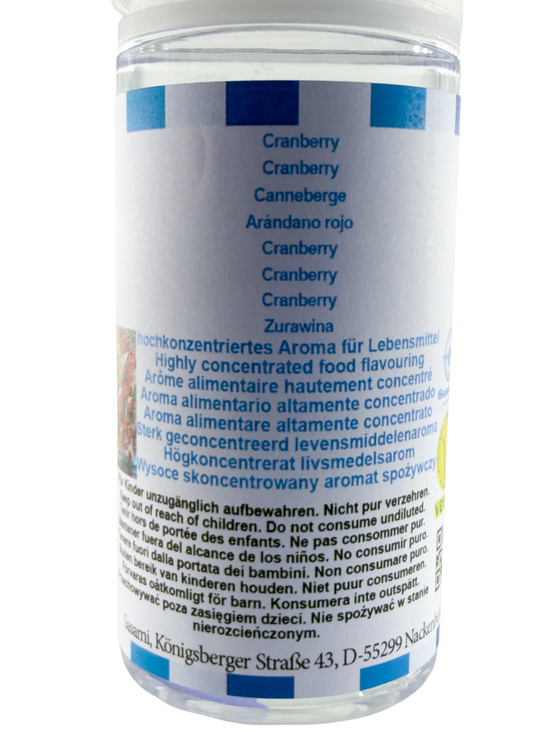 Cranberry aroma concentrato - vegano - Sasami - 100ml