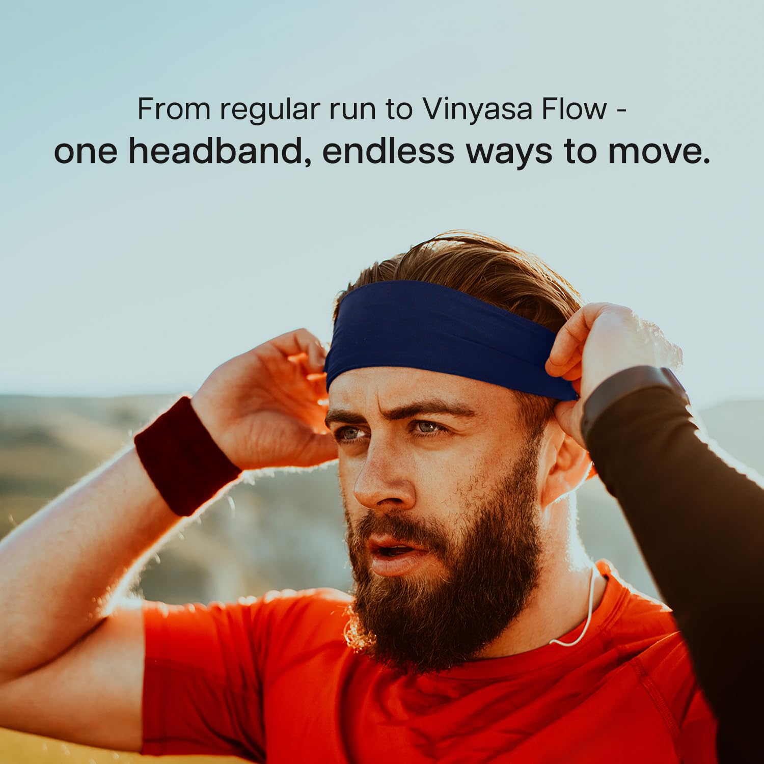 WiseLife Lightweight Headband for Men & Women | Strapless Sweatband for Gym | Sports Unisex Head Band for Exercise, Fitness, Workout, Tennis, Cycling, Badminton & Other Sports (Pack of 3) 3