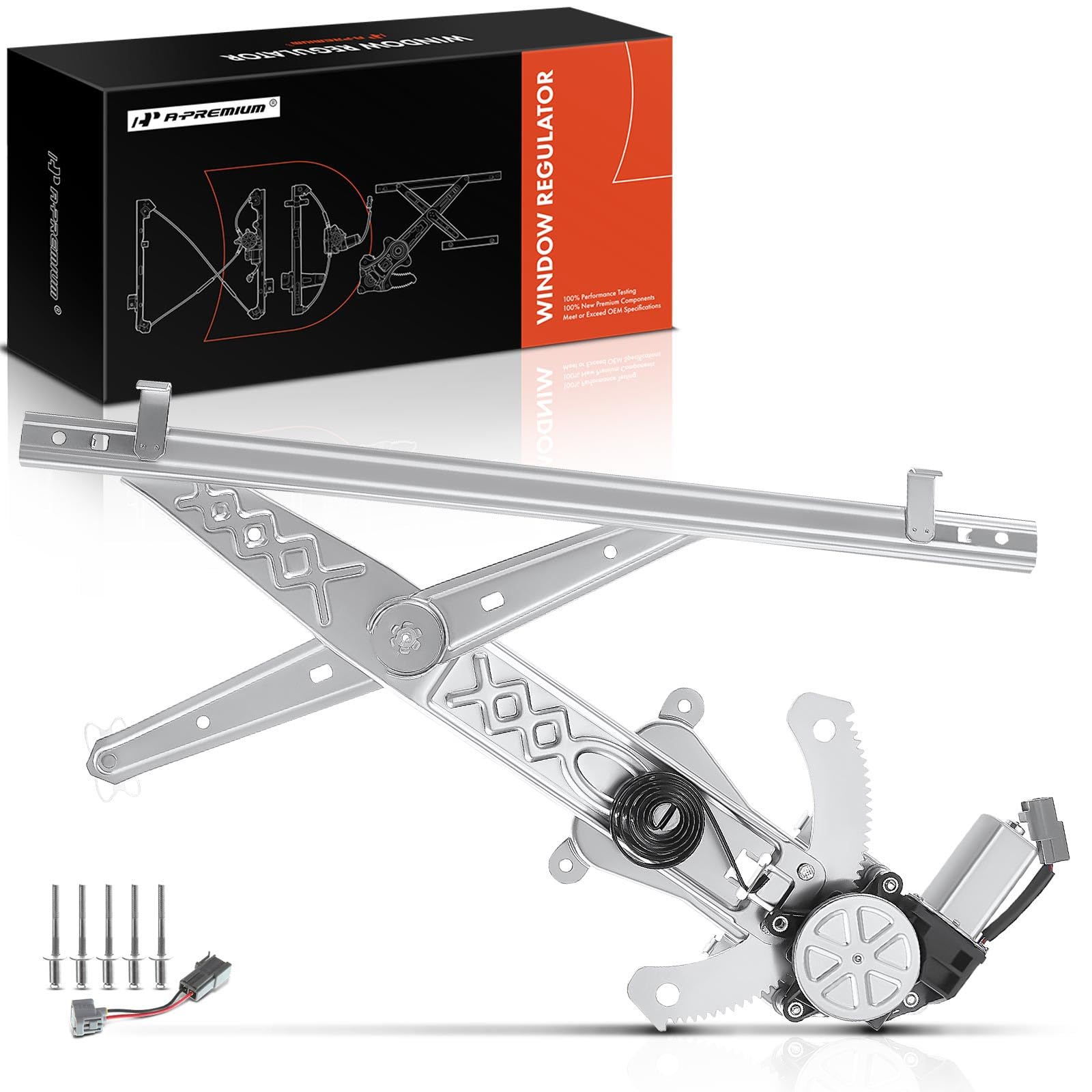 A-Premium Electric Power Window Regulator with Motor Compatible with Ford Freestar Windstar Mercury Monterey 1995-2007 Front Left Driver Side