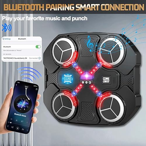 Miniatura 2 de Máquina de boxeo musical Target Sport Toys Función de puntuación para niños de 6-8 8-12 años con guante de boxeo, equipo de entrenamiento