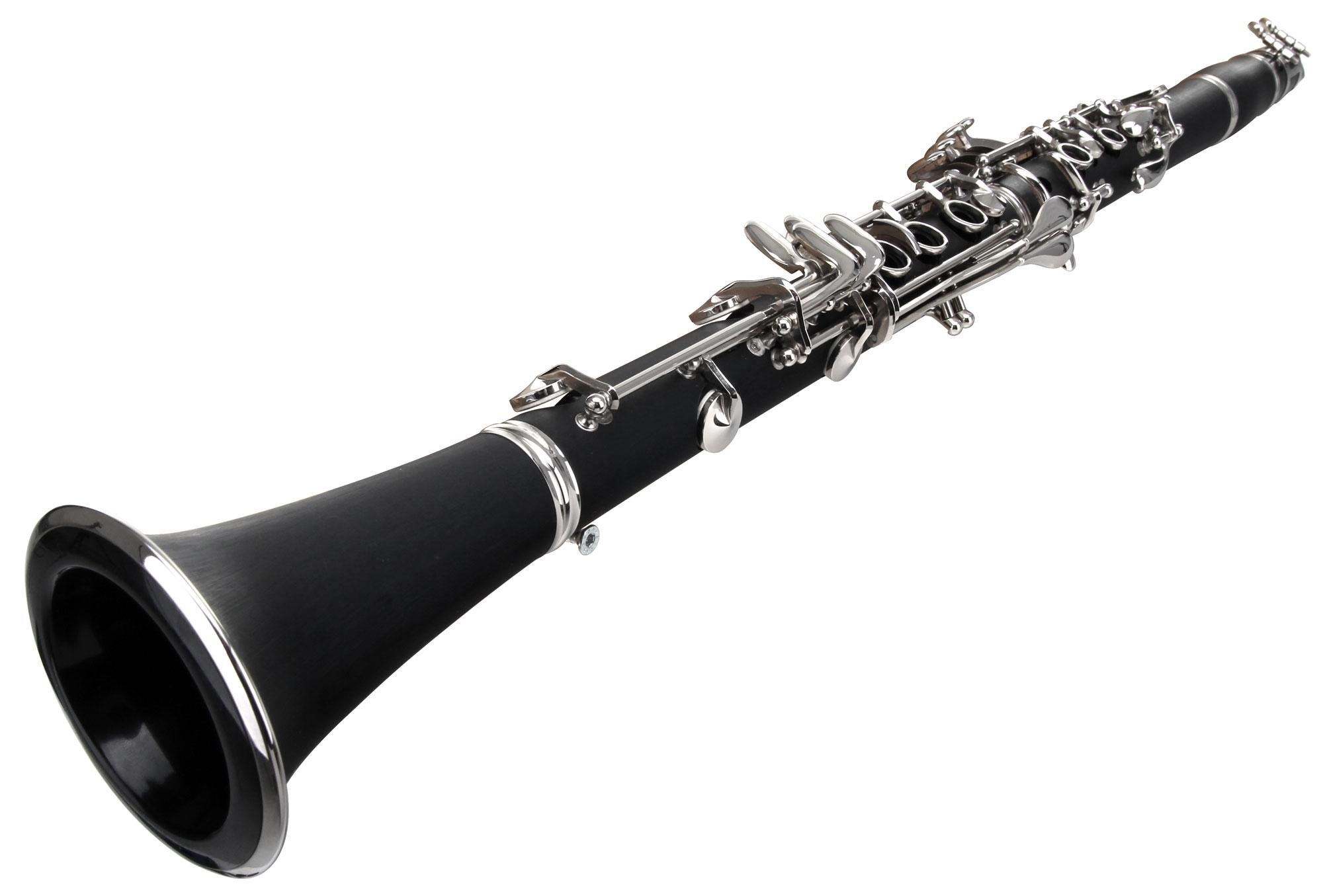 Classic Cantabile CLK-45 B-Klarinette (Böhm, 17 Klappen, 5 Ringe, ABS Kunststoff, Mechanik versilbert, ideales Schülerinstrument)