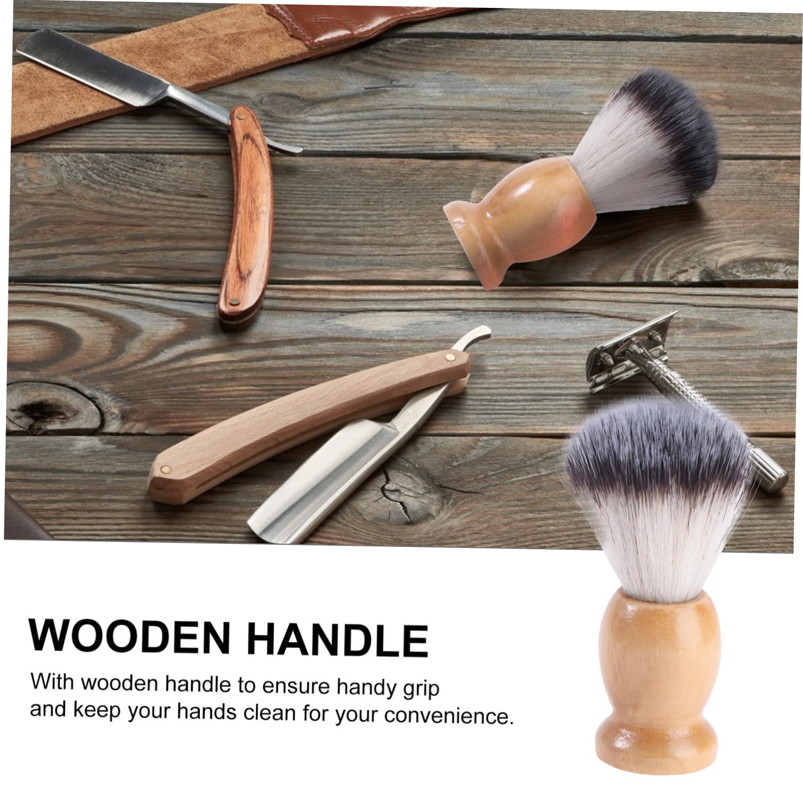 NOLITOY Brush Men's Beard Care Kit Double Sided Brush Gentle Bristles Wet or Present for Dad