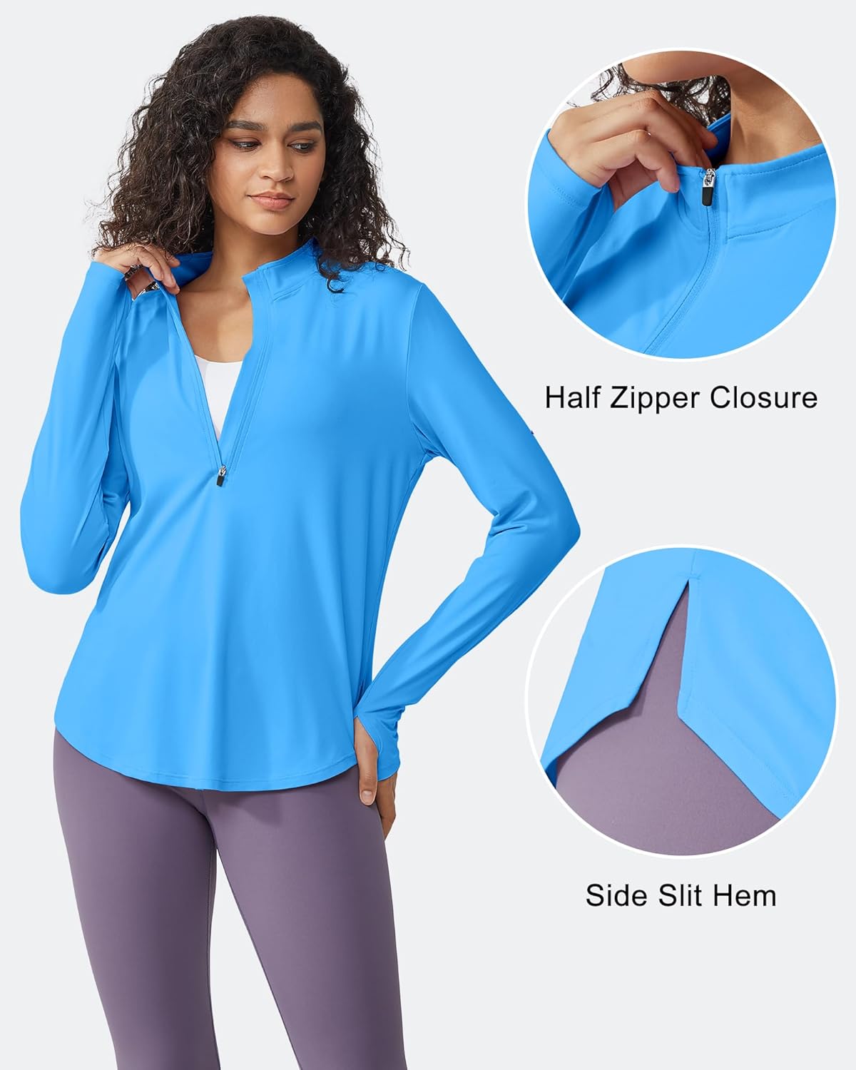 G4Free Womens UPF 50+ Sun Shirts Lightweight Quick Dry Long Sleeve Workout Tops Lightweight Running Pullover - Image 5